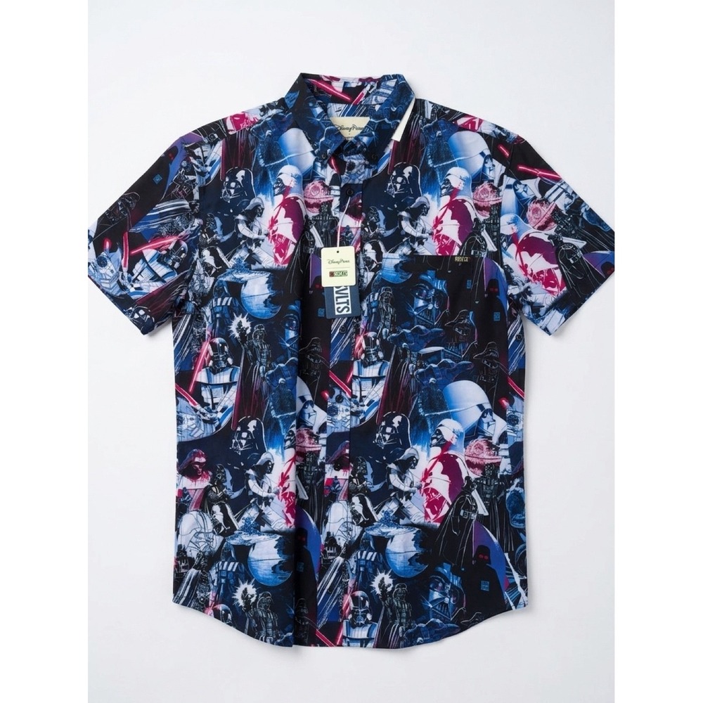 DISNEY PARKS/RSVLTS STAR WARS SHIRT/DARTH VADER BUTTON UP/SIZE L/NWT/DSWSDVL0626
